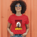 Angry Wolf Howling To The Moon In Scene Of Halloween T-Shirt