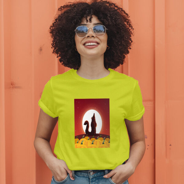 Angry Wolf Howling To The Moon In Scene Of Halloween T-Shirt - Image 13
