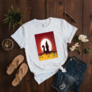 Angry Wolf Howling To The Moon In Scene Of Halloween T-Shirt