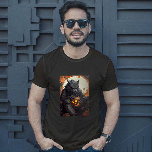 Anime Style Illustration With Scary Halloween Scene T-Shirt - Image 2