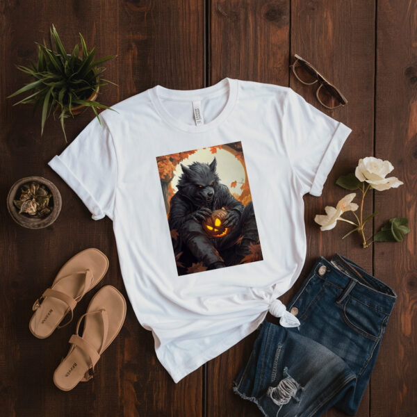Anime Style Illustration With Scary Halloween Scene T-Shirt
