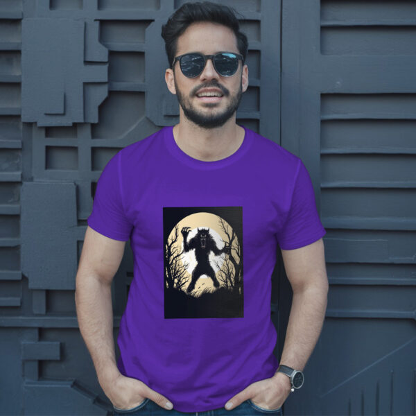 Arafed Image Of A Werewolf In The Woods T-Shirt - Image 6