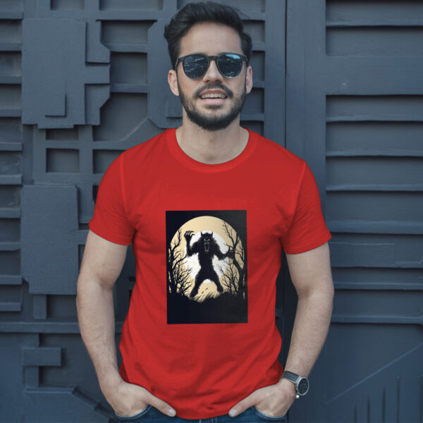Arafed Image Of A Werewolf In The Woods T-Shirt - Image 8