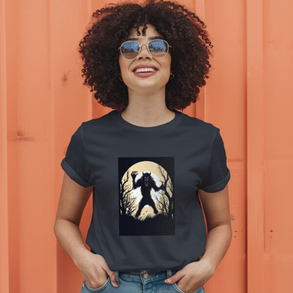 Arafed Image Of A Werewolf In The Woods T-Shirt - Image 3