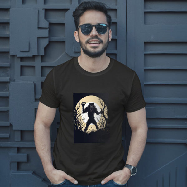 Arafed Image Of A Werewolf In The Woods T-Shirt - Image 2