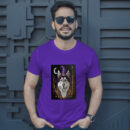 Arafed Wolf Wearing A Witch Hat And A Purple Hat T-Shirt