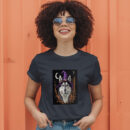 Arafed Wolf Wearing A Witch Hat And A Purple Hat T-Shirt