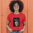 Arafed Wolf Wearing A Witch Hat And A Purple Hat T-Shirt