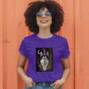 Arafed Wolf Wearing A Witch Hat And A Purple Hat T-Shirt