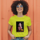 Araffe Dressed In A Pink Robe And A Pink Hat Holding A Pumpkin Generative T-Shirt