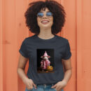 Araffe Dressed In A Pink Robe And A Pink Hat Holding A Pumpkin Generative T-Shirt