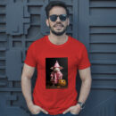 Araffe Dressed In A Pink Robe And A Pink Hat Holding A Pumpkin Generative T-Shirt