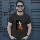 Araffe Dressed In A Pink Robe And A Pink Hat Holding A Pumpkin Generative T-Shirt