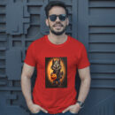 Cartoon Illustration Of A Werewolf Holding A Jack O Lantern Generative Ai T-Shirt