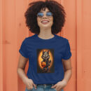 Cartoon Illustration Of A Werewolf Holding A Jack O Lantern Generative Ai T-Shirt