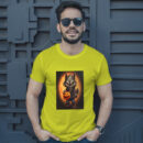 Cartoon Illustration Of A Werewolf Holding A Jack O Lantern Generative Ai T-Shirt