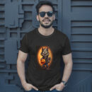 Cartoon Illustration Of A Werewolf Holding A Jack O Lantern Generative Ai T-Shirt