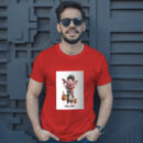 Cartoon Pig With A Hat And A Pumpkin In His Hand Generative Ai T-Shirt