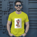 Cartoon Pig With A Hat And A Pumpkin In His Hand Generative Ai T-Shirt