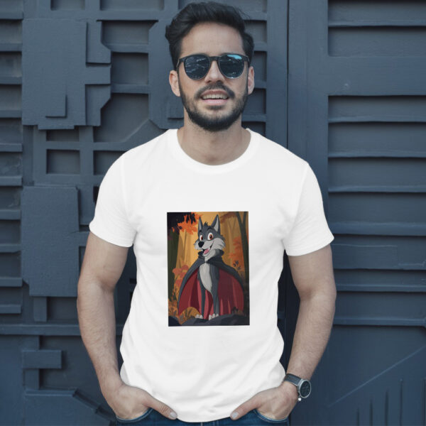 Charming Vector Art Of A Wolf Dressed As A Vampire T-Shirt - Image 10