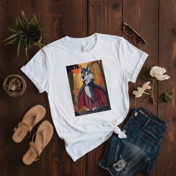 Charming Vector Art Of A Wolf Dressed As A Vampire T-Shirt
