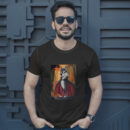 Charming Vector Art Of A Wolf Dressed As A Vampire T-Shirt