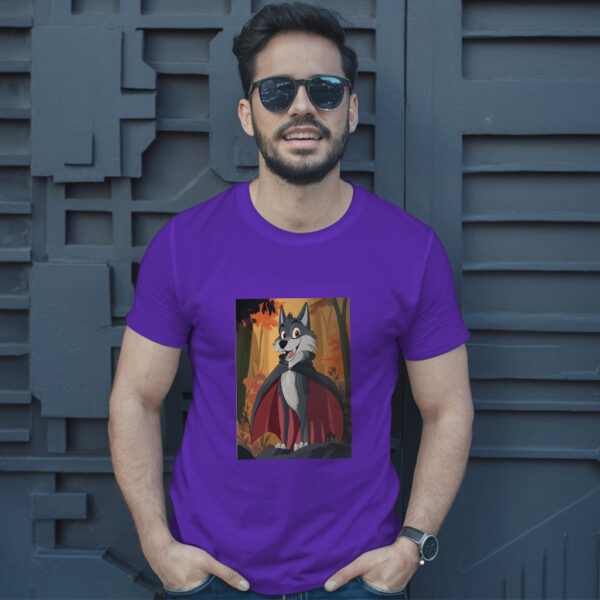 Charming Vector Art Of A Wolf Dressed As A Vampire T-Shirt - Image 6