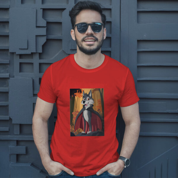 Charming Vector Art Of A Wolf Dressed As A Vampire T-Shirt - Image 8