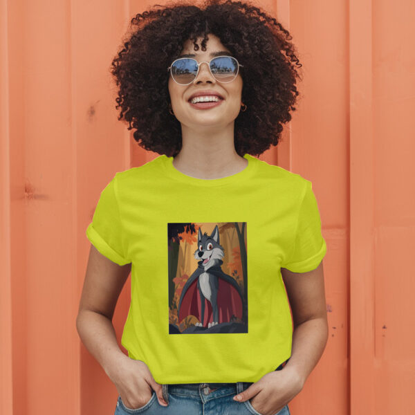 Charming Vector Art Of A Wolf Dressed As A Vampire T-Shirt - Image 13