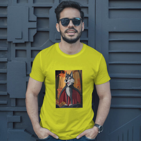 Charming Vector Art Of A Wolf Dressed As A Vampire T-Shirt - Image 12