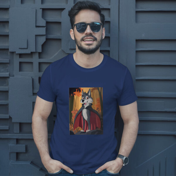 Charming Vector Art Of A Wolf Dressed As A Vampire T-Shirt - Image 4