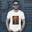 Charming Vector Illustration Of A Wolf In Vampire Attire T-Shirt