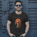Charming Vector Illustration Of A Wolf In Vampire Attire T-Shirt