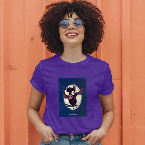 Creative Halloween Bat Design T-Shirt - Image 7