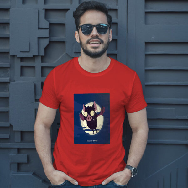 Creative Halloween Bat Design T-Shirt - Image 8