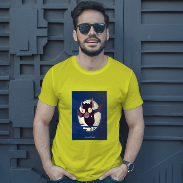 Creative Halloween Bat Design T-Shirt - Image 12