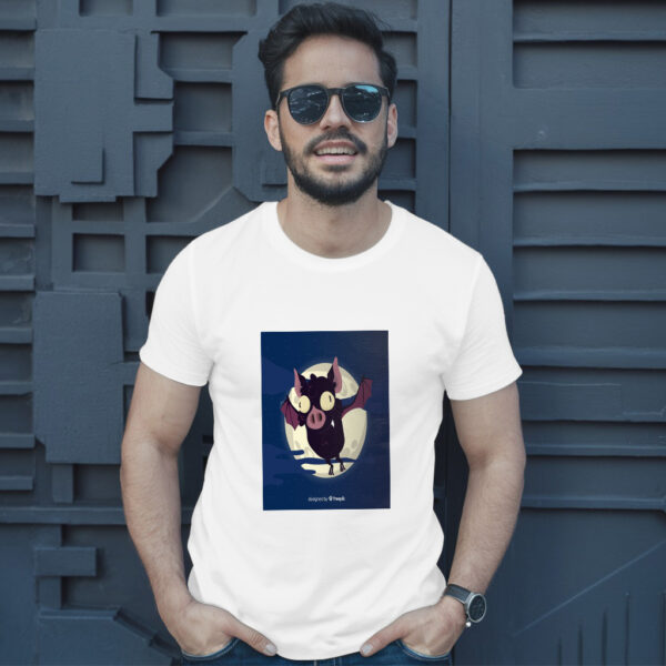 Creative Halloween Bat Design T-Shirt - Image 10