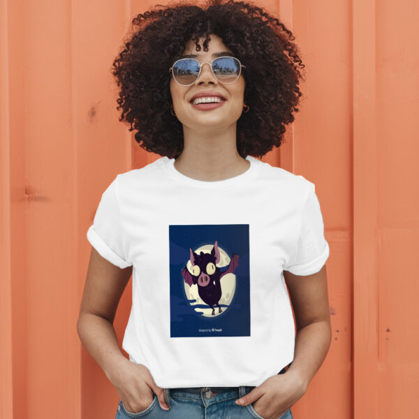 Creative Halloween Bat Design T-Shirt - Image 11