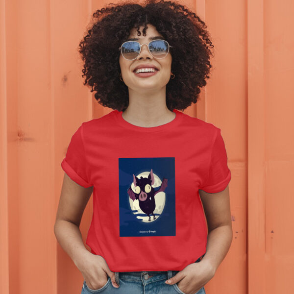 Creative Halloween Bat Design T-Shirt - Image 9
