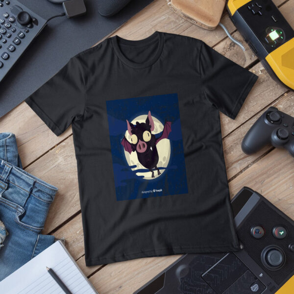 Creative Halloween Bat Design T-Shirt