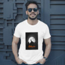 Creepy Halloween Background With Wolves T-Shirt