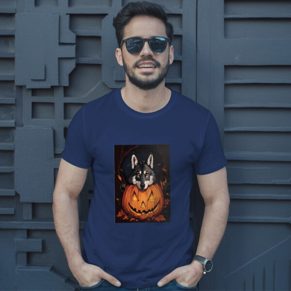Curious Wolf Peeking Through The Forest T-Shirt - Image 4