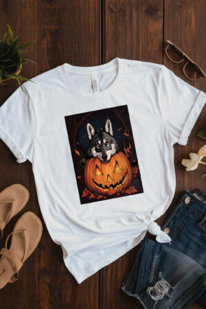 Curious Wolf Peeking Through The Forest T-Shirt