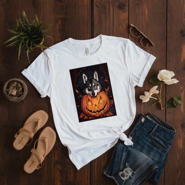 Curious Wolf Peeking Through The Forest T-Shirt