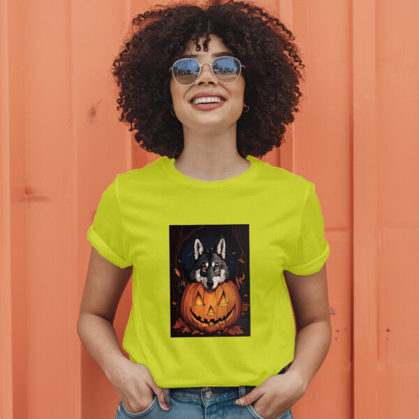 Curious Wolf Peeking Through The Forest T-Shirt - Image 13