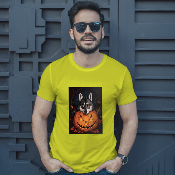Curious Wolf Peeking Through The Forest T-Shirt - Image 12