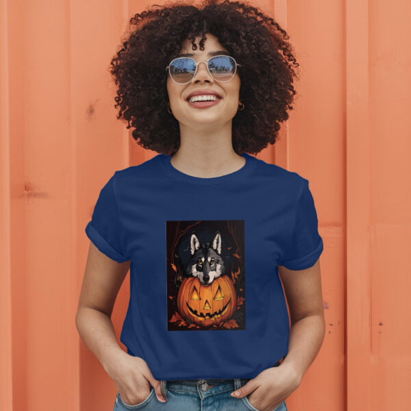 Curious Wolf Peeking Through The Forest T-Shirt - Image 5