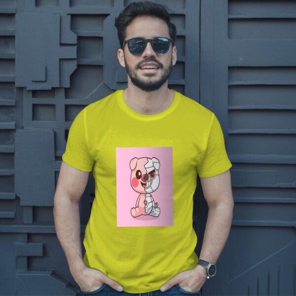 Cute Pig Robot Cyborg Cartoon Vector Icon Illustration Animal Icon T-Shirt - Image 12