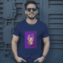 Cute Pig Scared By Ghost In Halloween Day  Halloween Cartoon Illustration T-Shirt