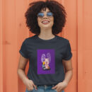 Cute Pig Scared By Ghost In Halloween Day  Halloween Cartoon Illustration T-Shirt